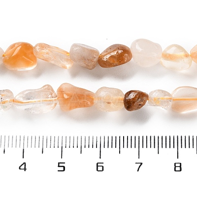 Natural Yellow Quartz Beads Strands G-P497-01C-45-1