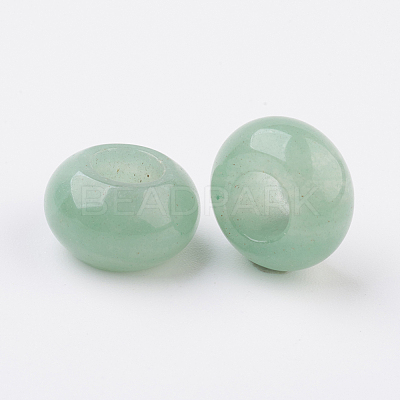 Natural Green Aventurine European Beads X-G-G740-14x8mm-19-1