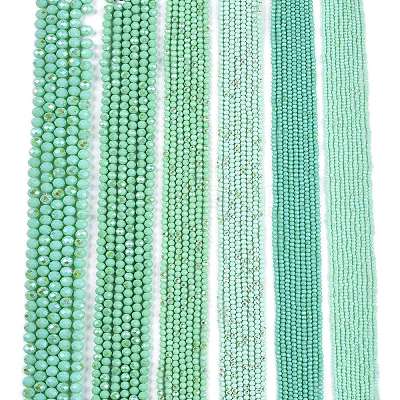 Electroplate Opaque Solid Color Glass Beads Strands EGLA-A044-P4mm-L14-1
