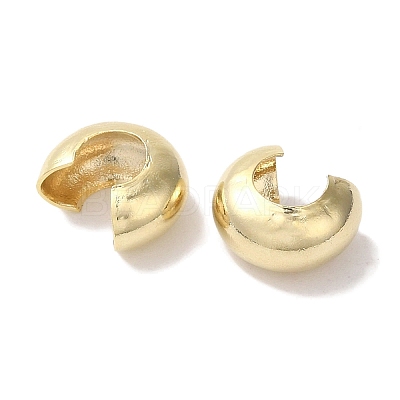 Brass Crimp Bead Cover KK-K383-07B-G-1