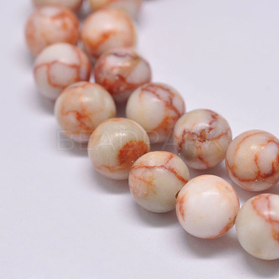 Natural Red Netstone Beads Strands X-G-F352-8mm-1