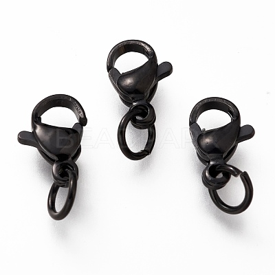 304 Stainless Steel Lobster Claw Clasps Ion Plating(IP) STAS-G240-01B-EB-1