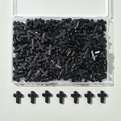 200Pcs Opaque Acrylic Beads SACR-FS0001-40B-1