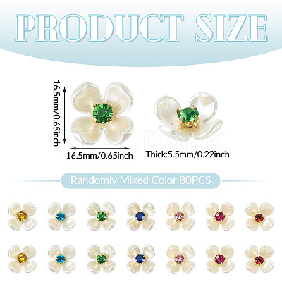 80Pcs Plastic Cabochons KY-TADJ0001-09-1