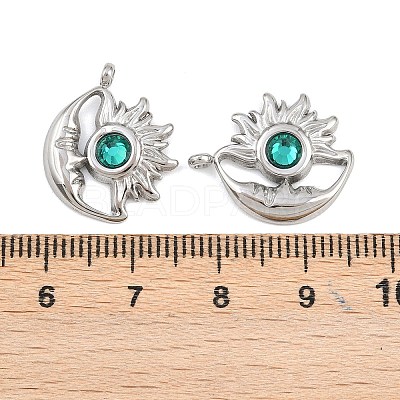 304 Stainless Steel Rhinestone Pendants STAS-Z166-24P-05-1