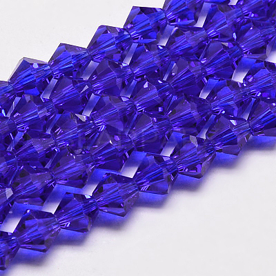 Imitate Austrian Crystal Bicone Glass Beads Strands X1-GLAA-F029-4x4mm-06-1