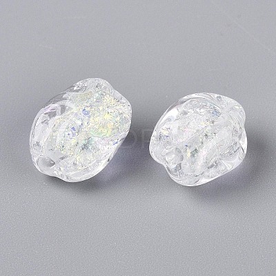 Handmade Foil Glass Beads Strands FOIL-N033-02H-1