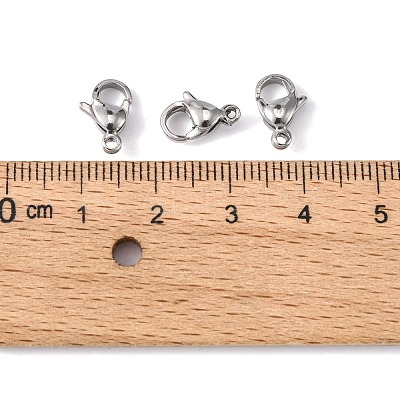 Tarnish Resistant 304 Stainless Steel Lobster Claw Clasps STAS-M262-01-11mm-1