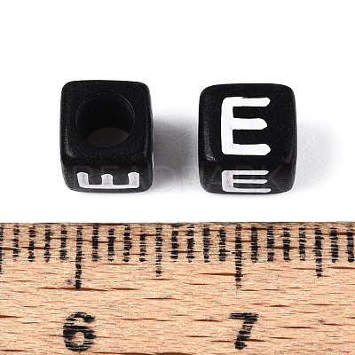 Initial Acrylic Horizontal Hole Beads OACR-ZX006-35E-1