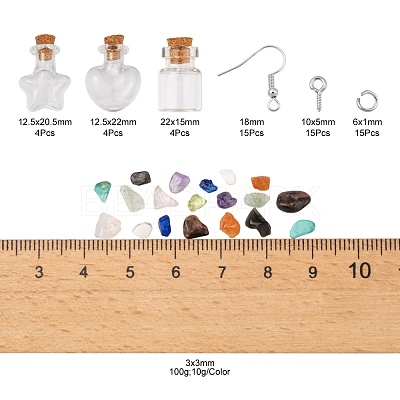 DIY Wish Bottle Pendant Earring Making Kits DIY-FS0002-26-1