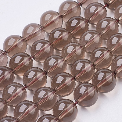 Natural Smoky Quartz Beads Strands G-C076-6mm-4-1