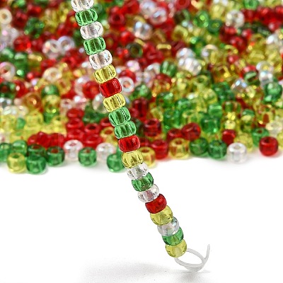 4 Colors 8/0 Christmas MIYUKI Round Rocailles Seed Beads SEED-X0058-14-1