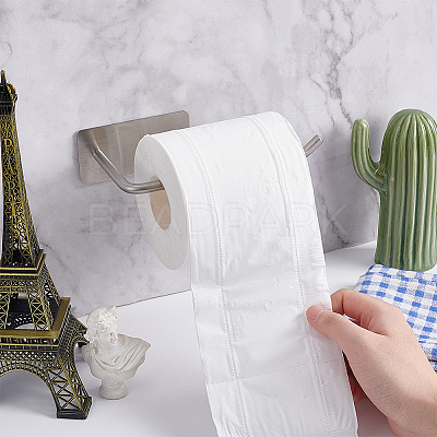 304 Stainless Steel No Punch Toilet Paper Holders AJEW-UN0001-30-1