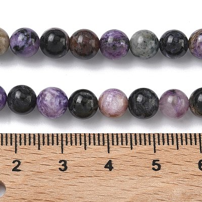 Natural Charoite Beads Strands G-C270-O03-02-1