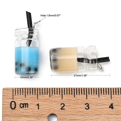 Glass Bottle Pendants X-CRES-N017-03-M-1