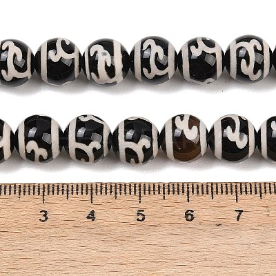 Tibetan Style dZi Beads Strands G-G328-A03-10mm-1