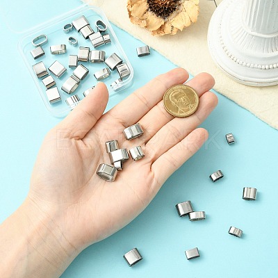 40Pcs 10 Styles 201/304 Stainless Steel Slide Charm STAS-CJ0003-16-1