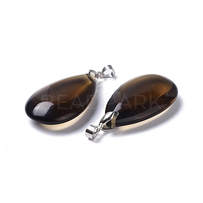 Synthetic Smoky Quartz Pendants G-D084-01P-A03-1