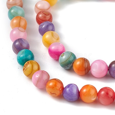 10 Strands Colorful Natural Freshwater Shell Dyed Beads Strands SHEL-M018-02-1
