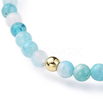 Natural Gemstone Hemimorphite Stretch Bracelets BJEW-JB04556-03-1