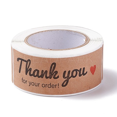 Rectangle Thank You Theme Paper Stickers DIY-B041-33C-1