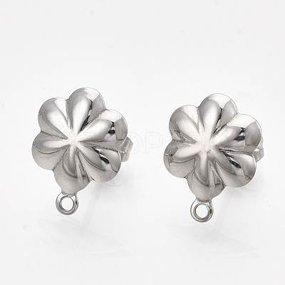 Non-Tarnish 304 Stainless Steel Stud Earring Findings STAS-S079-73B-1