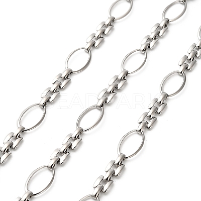 304 Stainless Steel Oval Link & Watch Band Chains CHS-A016-43P-A-1