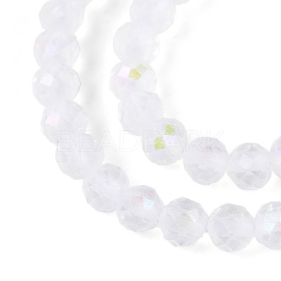 AB Color Plated Natural Quartz Crystal Beads Strands G-T144-A07-05-1