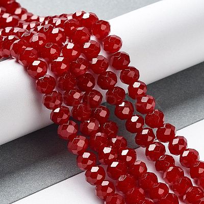 Baking Paint Imitation Jade Glass Bead Strands DGLA-A034-J10mm-A29-1