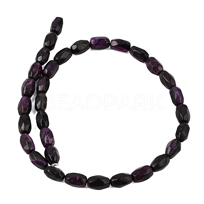 Natural Dyed White Jade(Imitation Charoite) Beads Strands GG-CBA0743-H02-1