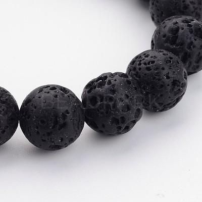 Natural Lava Rock Beads Strands G434-12-1