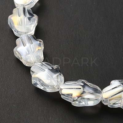 Transparent Electroplate Glass Beads Strands EGLA-F159-AB02-1