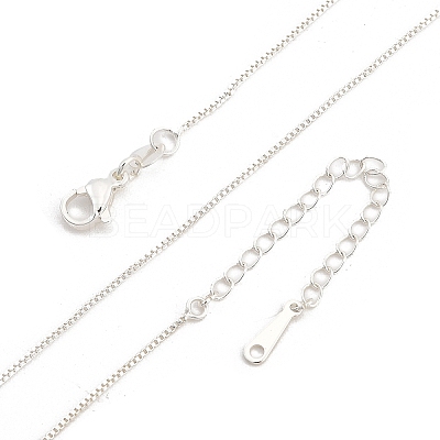 Brass Box Chain Necklaces for Women NJEW-G160-17S-1