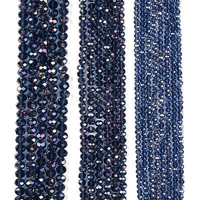 Electroplate Glass Beads Strands EGLA-A044-T6mm-B12-1