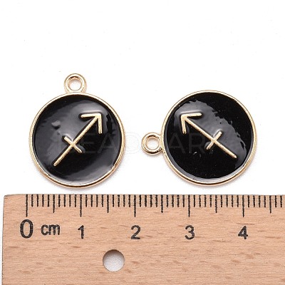 Alloy Enamel Pendants X-ENAM-S124-01A-08F-1