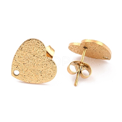 Ion Plating(IP) 304 Stainless Steel Stud Earring Findings X-EJEW-O104-14G-1