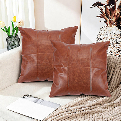 Square Imitation Leather Pillow Case AJEW-WH20006-406B-1