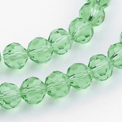 Transparent Glass Bead Strands GLAA-G013-8mm-55-1
