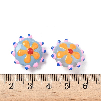 Baking Paint Glass Enamel Beads LAMP-S080-03B-1