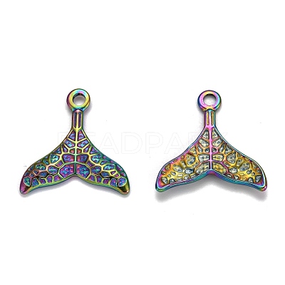 Ion Plating(IP) 304 Stainless Steel Charms STAS-F249-15M-01-1