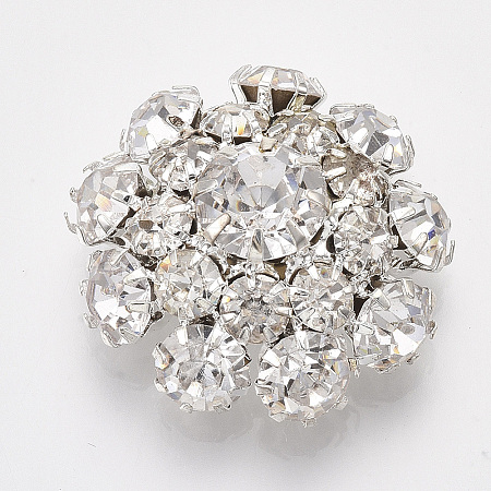 Silver Color Plated Brass Shank Buttons LS-X-RB-S066-09S-08-1