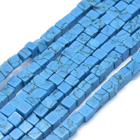 Synthetic Turquoise Beads Strands G-F631-C15-1