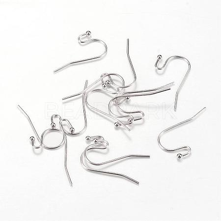 Brass Earring Hooks KK-R037-13P-1