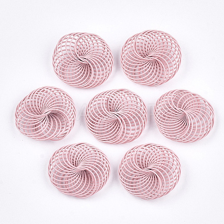 Spray Painted Eco-Friendly Iron Wire Beads IFIN-T009-04E-1