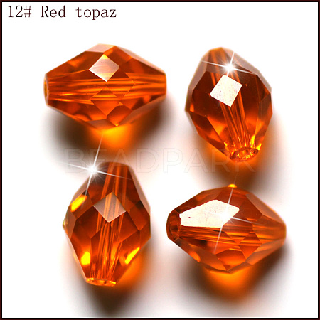 Imitation Austrian Crystal Beads SWAR-F054-9x6mm-12-1