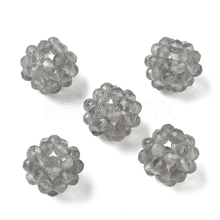 Natural Labradorite Woven Beads GG-CBA2E9C-G01-1