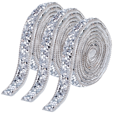 Resin Rhinestone Crystals Beaded Trim DIY-WH20055-024-1