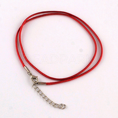 Waxed Cotton Cord Necklace Making MAK-S032-2mm-133-1