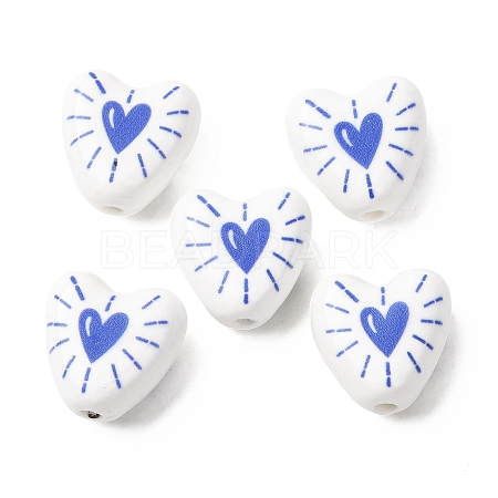 Printed Handmade Porcelain Beads PORC-G016-01C-1