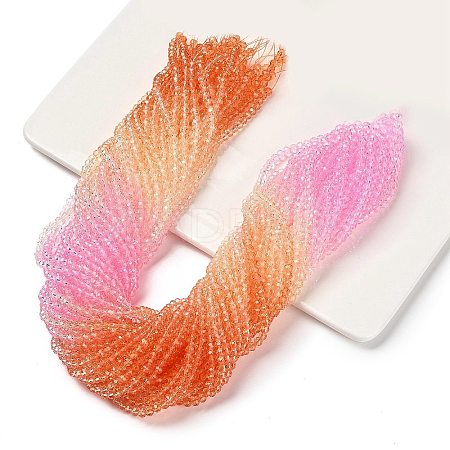 Transparent Painted Glass Beads Strands DGLA-A034-T3mm-A20-1